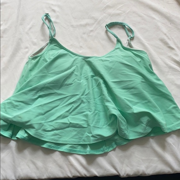 Turquoise flowy kortni jean top - Picture 1 of 3